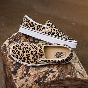 Kids Vans Slip-On Skate Shoe - Leopard